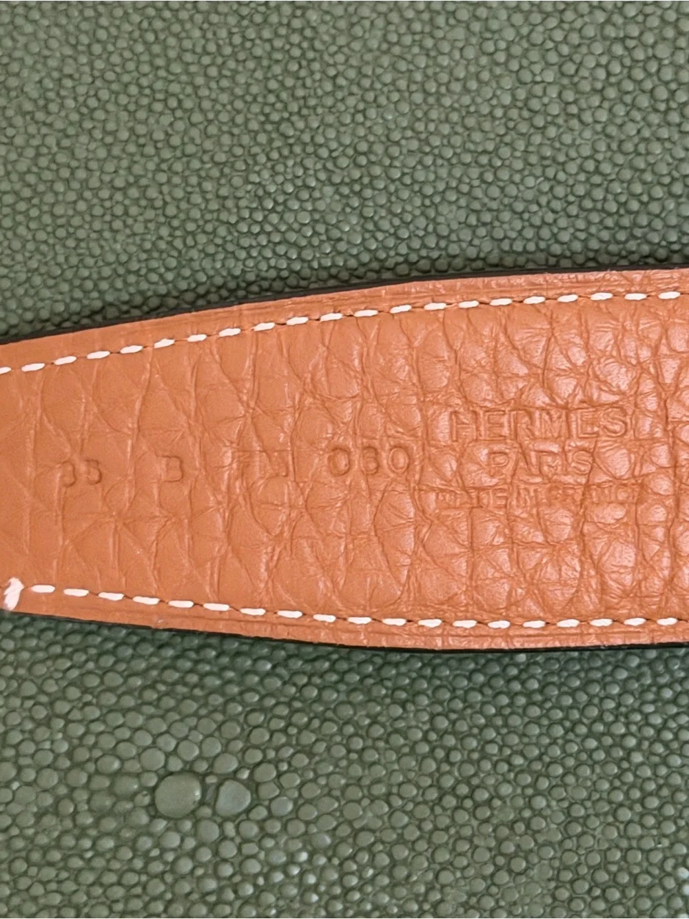 Hermes Men's Tan/Black Reversible Constance H Belt (85 CM)